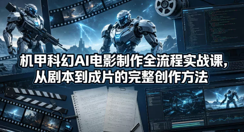 机甲科幻AI电影制作全流程实战课，从剧本到成片的完整创作方法 - 付费阅读