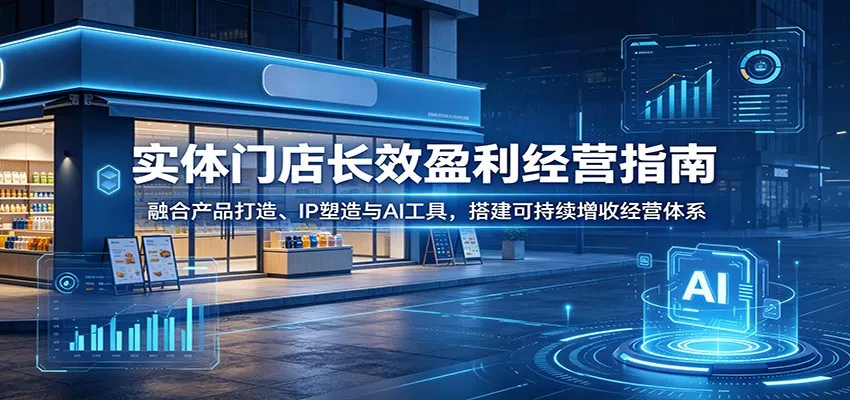 实体门店长效盈利经营指南：融合产品打造、IP塑造与AI工具，搭建可持续增收经营体系 - 付费阅读