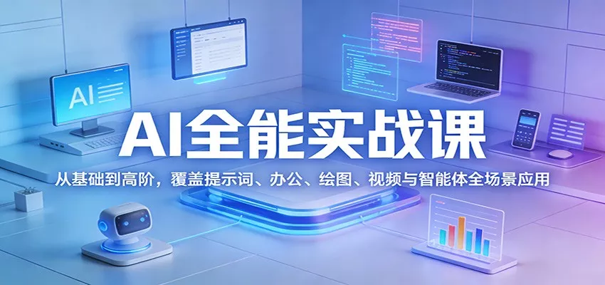 AI全能实战课：从基础到高阶，覆盖提示词、办公、绘图、视频与智能体全场景应用 - 付费阅读