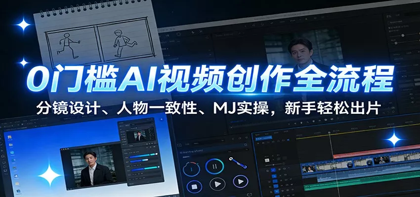 0门槛AI视频创作全流程：分镜设计、人物一致性、MJ实操，新手轻松出片 - 付费阅读