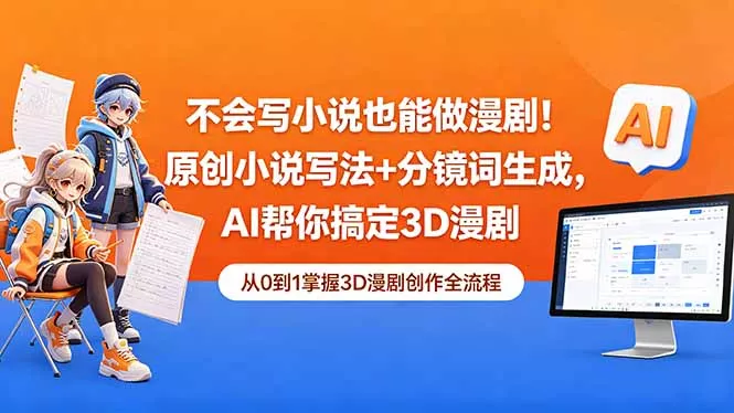 不会写小说也能做漫剧！原创小说写法+分镜词生成，AI帮你搞定3D漫剧 - 付费阅读