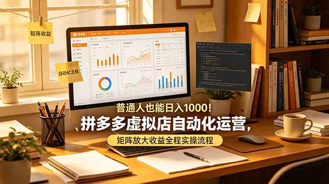 普通人也能日入 1000！拼多多虚拟店自动化运营，矩阵放大收益全程实操流程 - 付费阅读