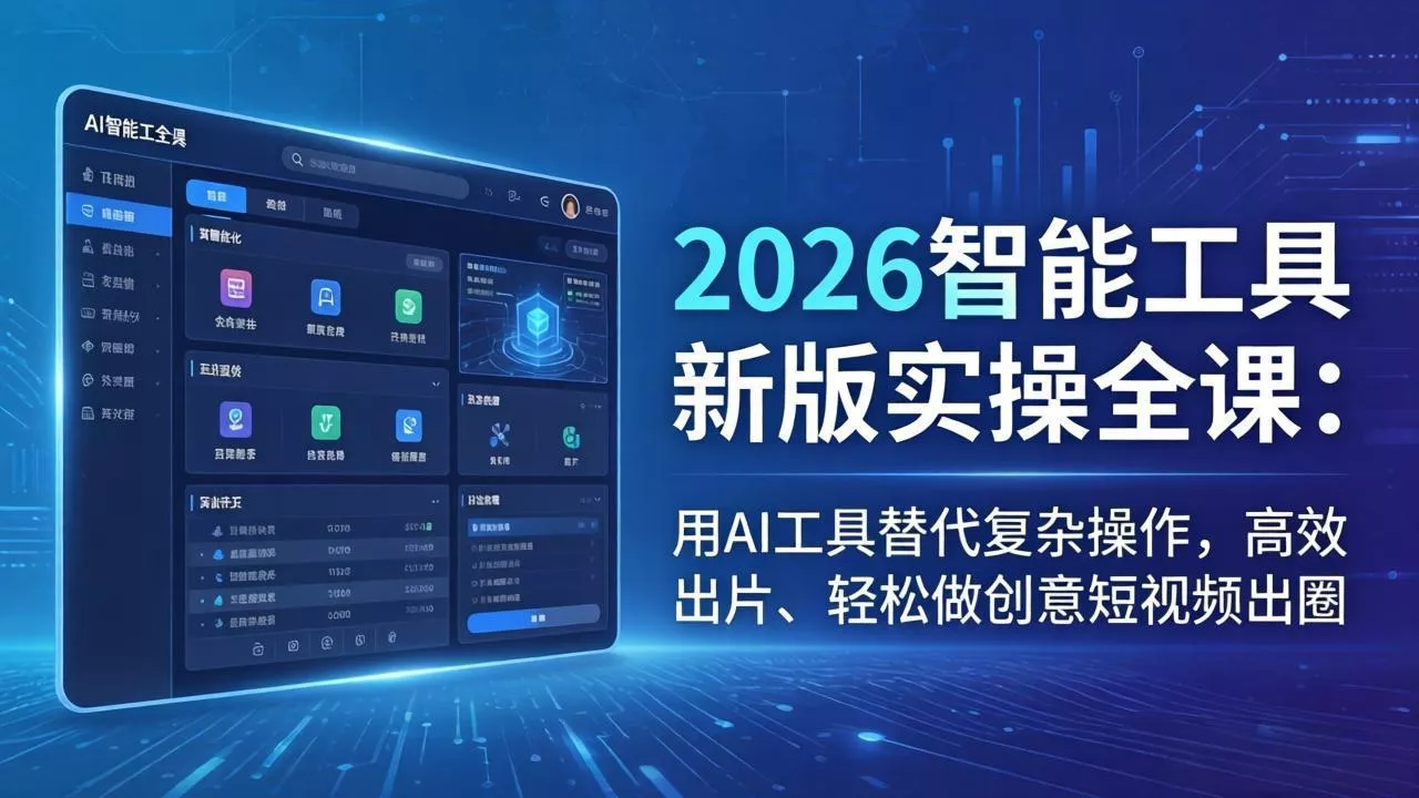 2026智能工具新版实操全课：用AI工具替代复杂操作，高效出片、轻松做创意短视频出圈 - 付费阅读