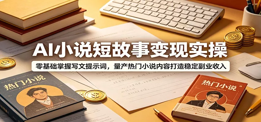 AI小说短故事变现实操：零基础掌握写文提示词，量产热门小说内容打造稳定副业收入 - 付费阅读
