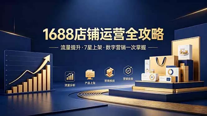 1688店铺没流量？产品上架不到7星？数字营销不会投？全套运营技能一次学(更新6月 - 付费阅读