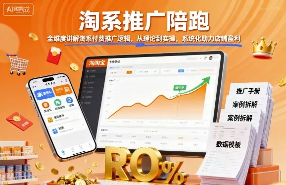 淘系推广陪跑，全维度讲解淘系付费推广逻辑，从理论到实操，系统化助力店铺盈利 - 付费阅读