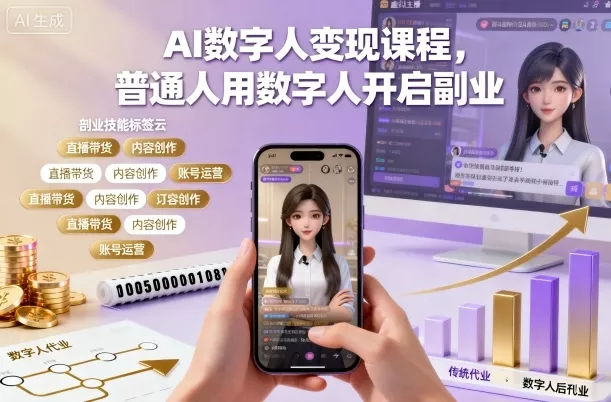 AI数字人变现课程，普通人用数字人开启副业 - 付费阅读