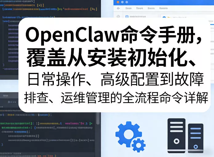 OpenClaw命令手册，覆盖从安装初始化、日常操作、高级配置到故障排查、运维管理的全流程命令详解 - 付费阅读