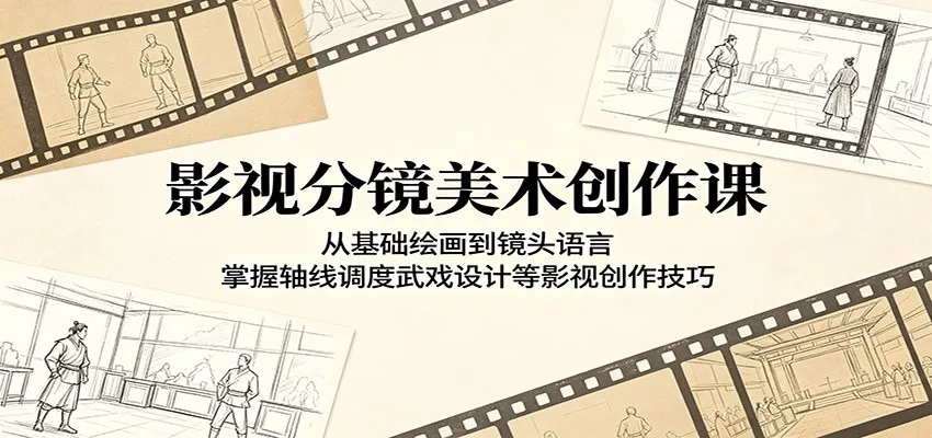 影视分镜美术创作课：从基础绘画到镜头语言，掌握轴线调度武戏设计等影视创作技巧 - 付费阅读