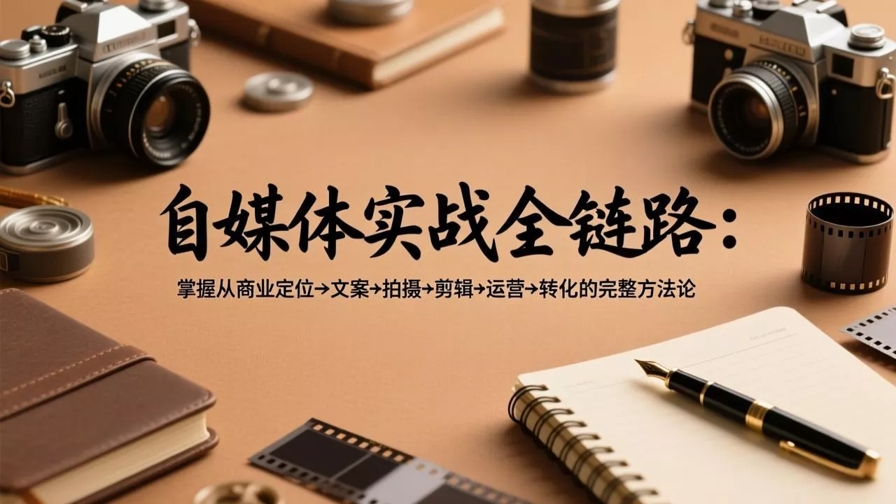 自媒体实战全链路：掌握从商业定位→文案→拍摄→剪辑→运营→转化的完整方法论 - 付费阅读