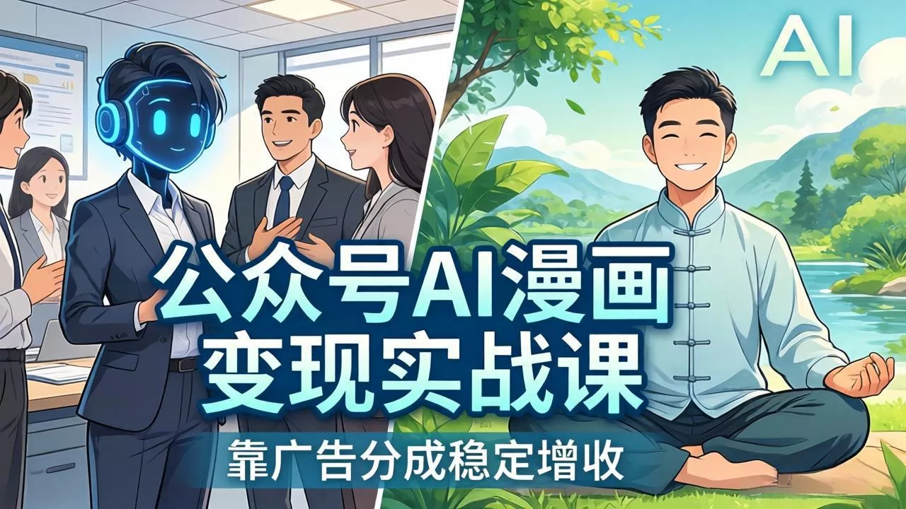 公众号AI漫画变现实战课：星座/职场/养生多赛道+智能体发文，靠广告分成稳定增收 - 付费阅读