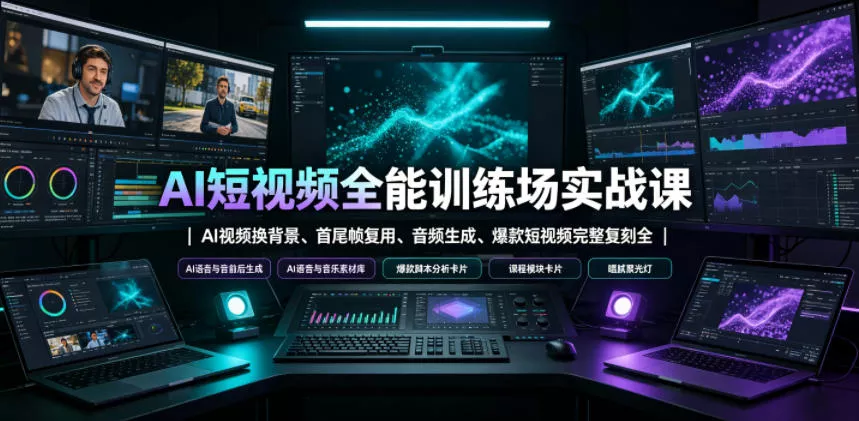AI短视频全能训练场实战课｜AI视频换背景、首尾帧复用、音频生成、爆款短视频完整复刻全套实操教学 - 付费阅读