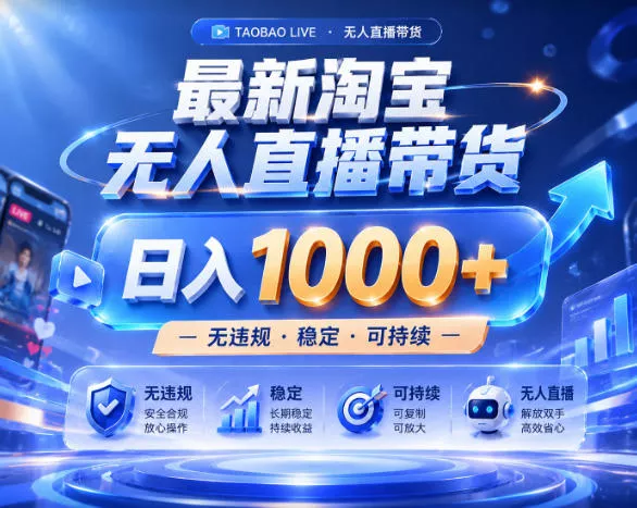 拒绝死工资！淘宝无人直播，让你睡觉都在进账，实战数据25小时卖17W，单设备日入1k+【揭秘】 - 付费阅读