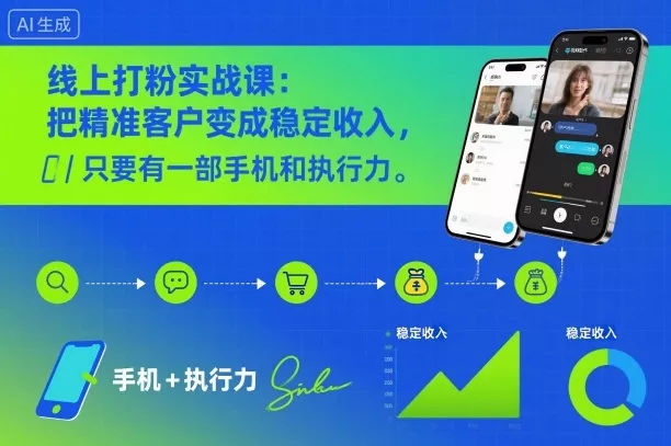 线上打粉实战课：把精准客户变成稳定收入，只要有一部手机和执行力 - 付费阅读