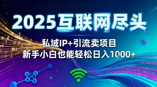 2025网创尽头王炸项目！私域IP+精准引流，新手小白在家躺賺日入1k，零经验也能上手【揭秘】 - 付费阅读