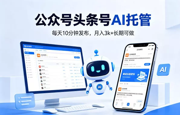 公众号头条号AI托管，我提供作品，你每天10分钟发布，月入3k+长期可做【揭秘】 - 付费阅读