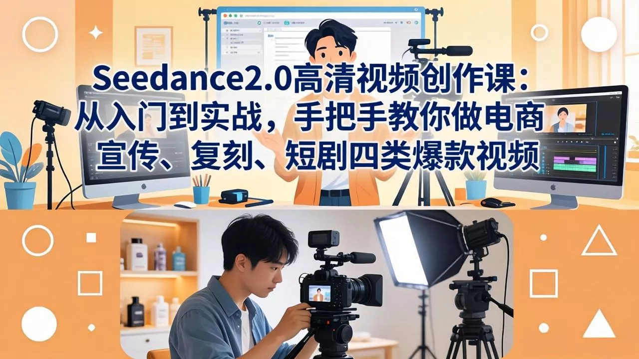Seedance2.0高清视频创作课：从入门到实战，手把手教你做电商、宣传、复刻、短剧四类爆款视频 - 付费阅读