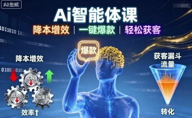 Ai智能体课，降本增效，一键爆款，轻松获客 - 付费阅读