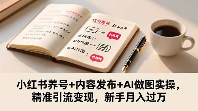 小红书养号+内容发布+AI做图实操，精准引流变现，新手月入过万 - 付费阅读