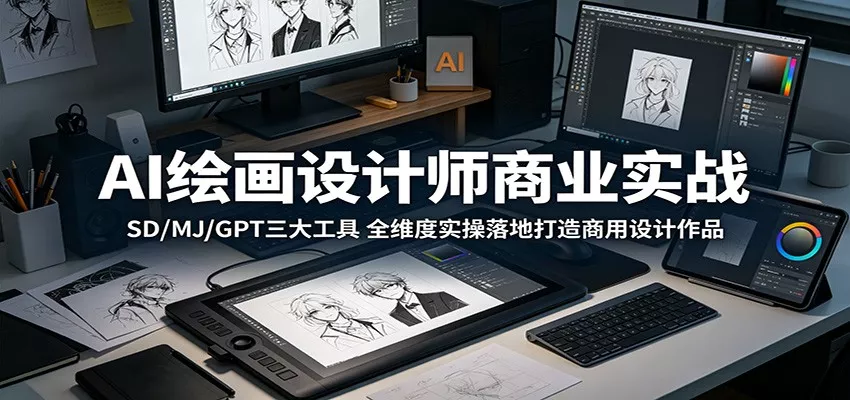 AI绘画设计师商业实战：SD/MJ/GPT三大工具，全维度实操落地打造商用设计作品 - 付费阅读