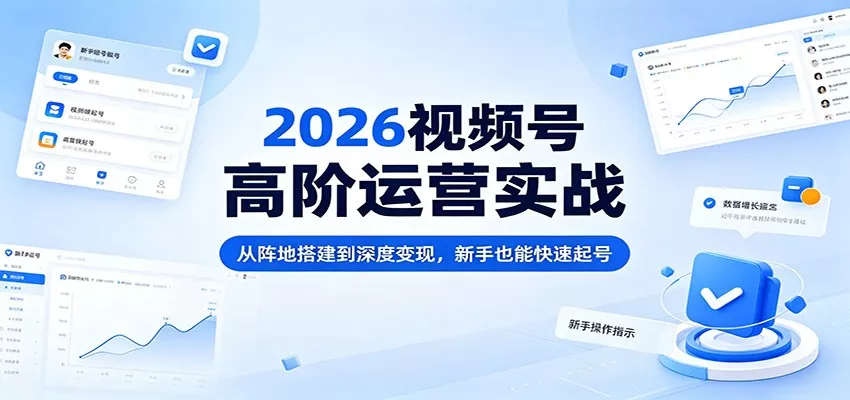 2026视频号高阶运营实战：从阵地搭建到深度变现，新手也能快速起号 - 付费阅读