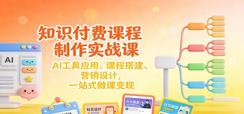 知识付费课程制作实战课：AI工具应用 、课程搭建、营销设计，一站式做课变现 - 付费阅读