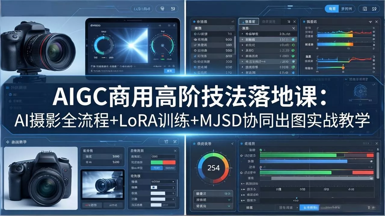 AIGC商用高阶技法落地课：AI摄影全流程+LoRA训练+MJSD协同出图实战教学 - 付费阅读