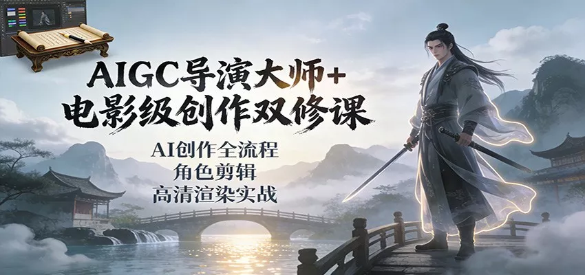 AIGC导演大师+电影级创作双修课：AI创作全流程、角色剪辑、高清渲染实战 - 付费阅读