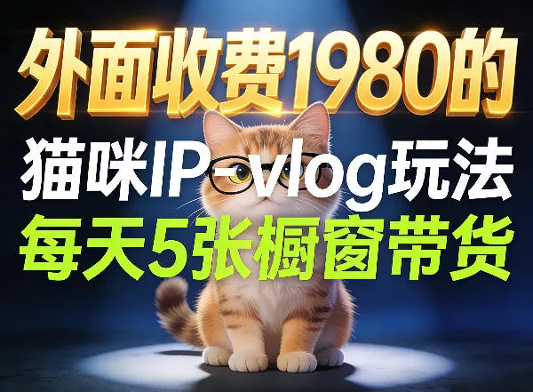 宠物赛道猫咪IP-vlog玩法，26条视频涨粉29W，每天5张橱窗带货拆解 - 付费阅读