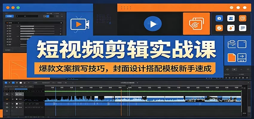 短视频剪辑实战课：爆款文案撰写技巧，封面设计搭配模板新手速成 - 付费阅读