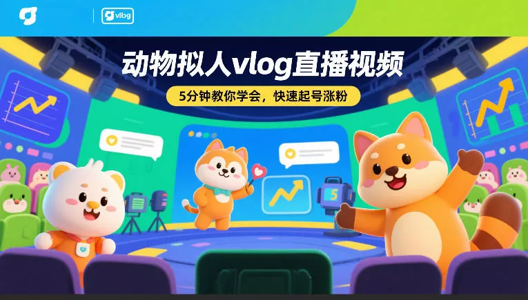 动物拟人vlog直播视频，5分钟教你学会，快速起号涨粉 - 付费阅读