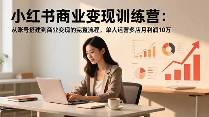 小红书商业变现训练营：从账号搭建到商业变现的完整流程，单人运营多店月利润10万 - 付费阅读