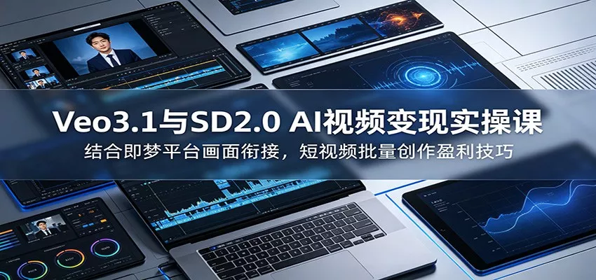 Veo3.1与SD2.0 AI视频变现实操课课：结合即梦平台画面衔接，短视频批量创作盈利技巧 - 付费阅读