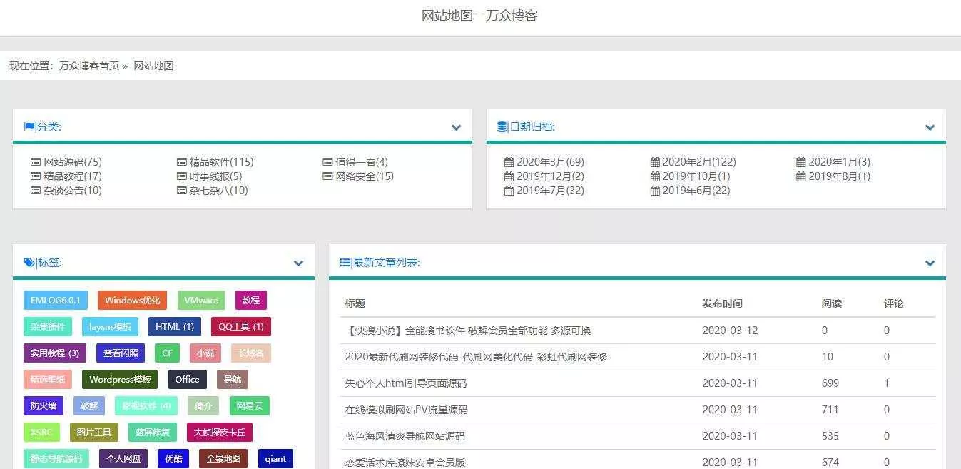 图片[2] - 2020最新emlog整站博客资源网源码（附250+数据） - 付费阅读