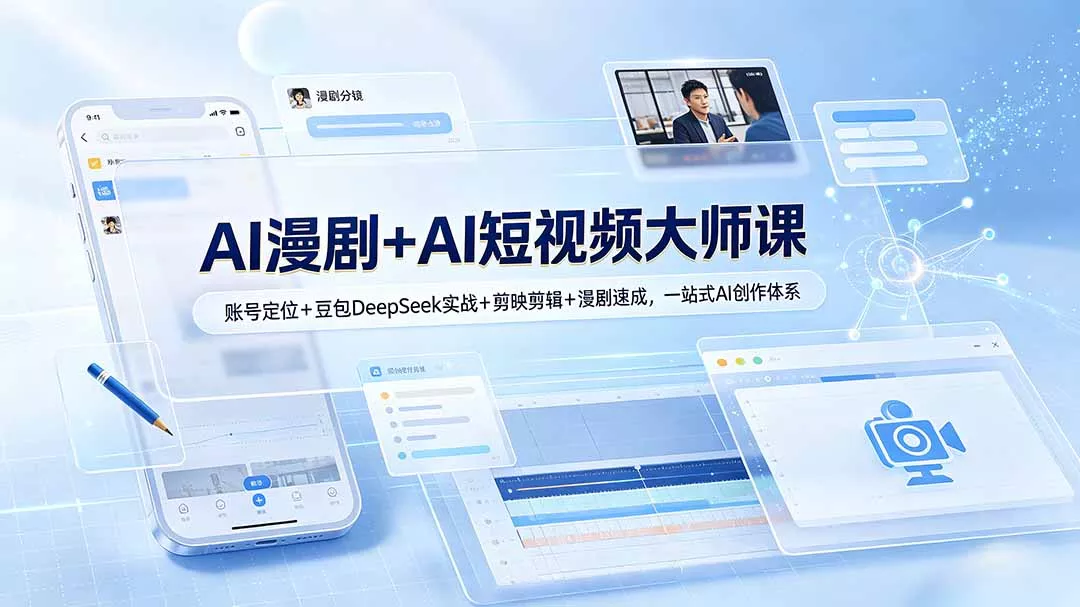 AI漫剧+AI短视频大师课：账号定位+豆包DeepSeek实战+剪映剪辑+漫剧速成，一站式AI创作体系 - 付费阅读