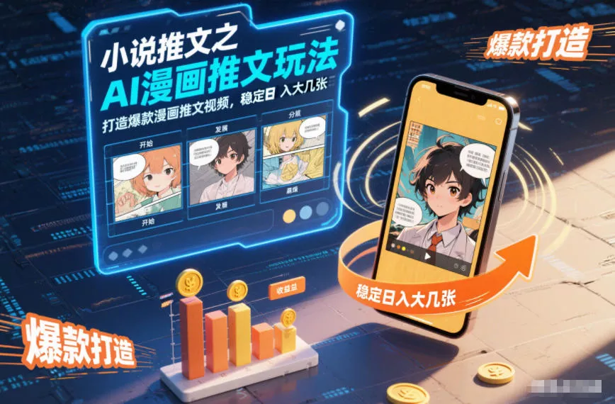 小说推文之AI漫画推文玩法，打造爆款漫画推文视频，稳定日入大几张 - 付费阅读