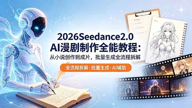 2026Seedance2.0 AI制作全能教程：从小说创作到成片，批量生成全流程拆解 - 付费阅读