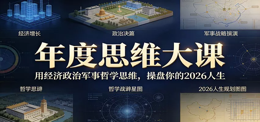 年度思维大课，用经济政治军事哲学思维，操盘你的2026人生 - 付费阅读