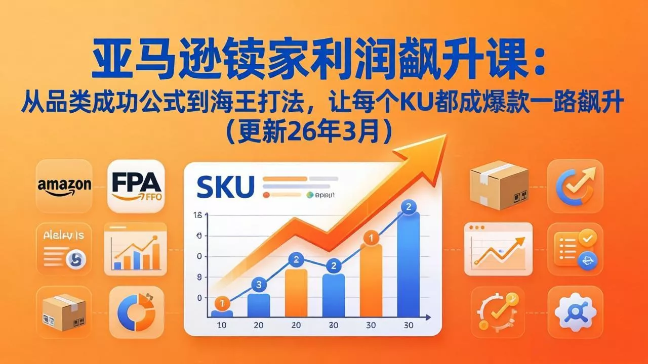 亚马逊卖家利润飙升课：从品类成功公式到海王打法，让每个SKU都成爆款一路飙升(更新26年3月 - 付费阅读
