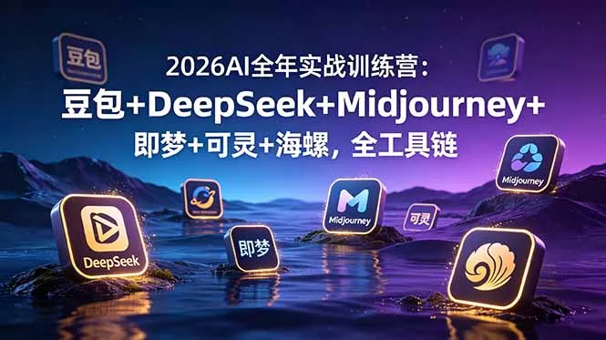 2026AI全年实战训练营：豆包+DeepSeek+Midjourney+即梦+可灵+海螺，全工具链 - 付费阅读
