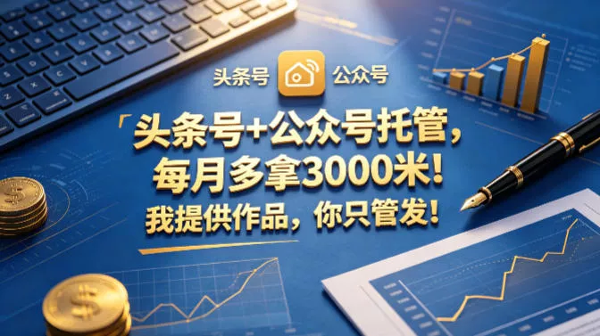 头条号+公众号托管，每月多拿3000米！我提供作品，你只管发！【揭秘】 - 付费阅读