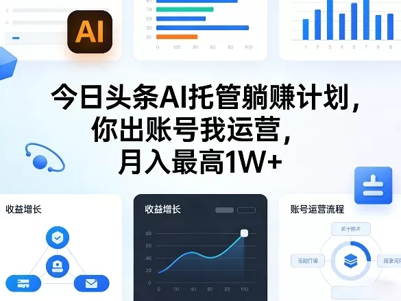 今日头条AI托管躺賺计划，你出账号我运营，月入最高1W+【揭秘】 - 付费阅读