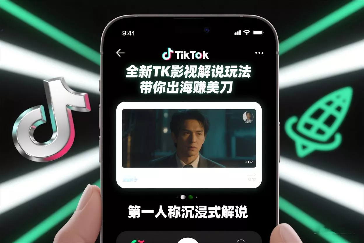 TikTok第一人称影视解说教学，全新TK影视解说玩法，带你出海賺美刀 - 付费阅读