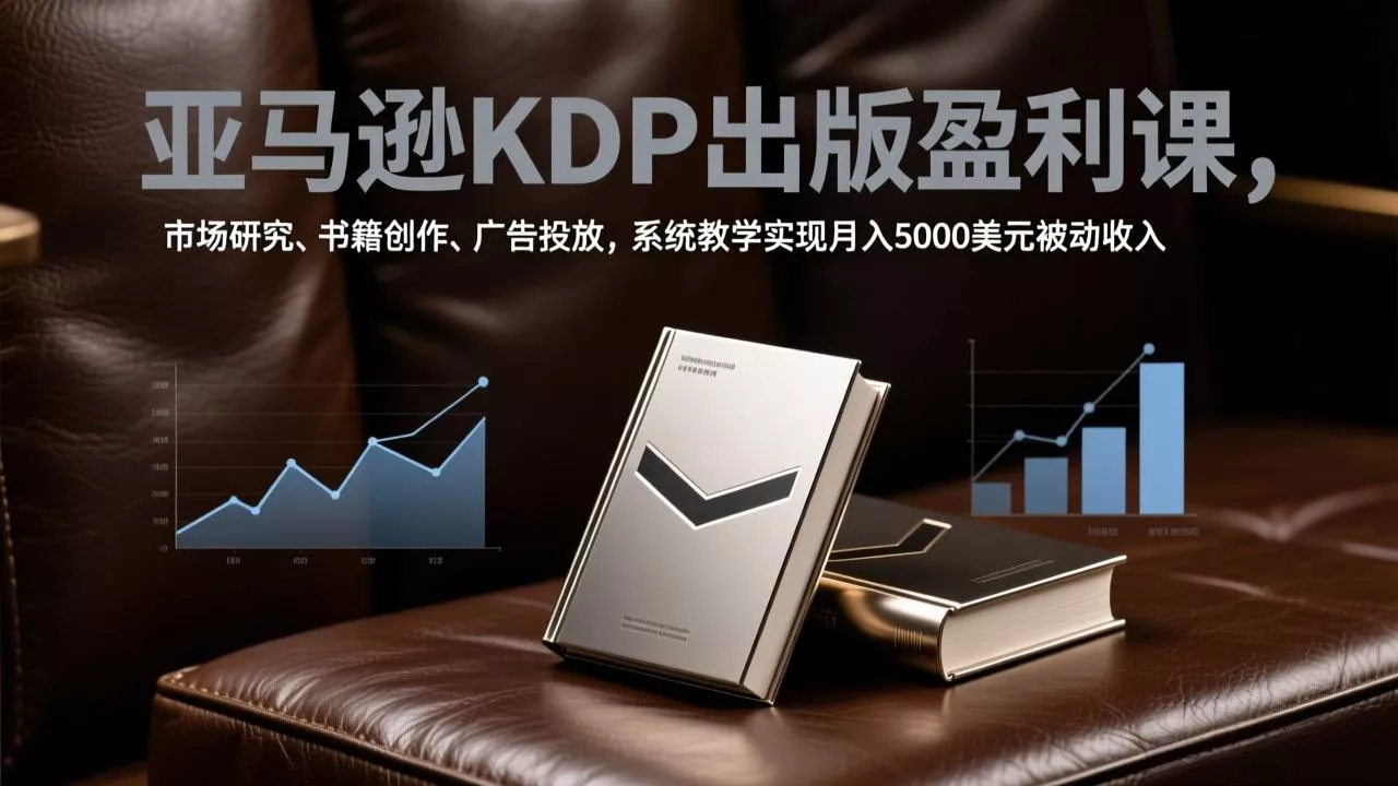 亚马逊KDP出版盈利课，市场研究、书籍创作、广告投放，系统教学实现月入5000美元被动收入 - 付费阅读