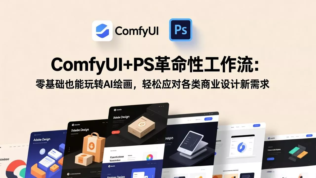 ComfyUI+PS革命性工作流：零基础也能玩转AI绘画，轻松应对各类商业设计新需求 - 付费阅读