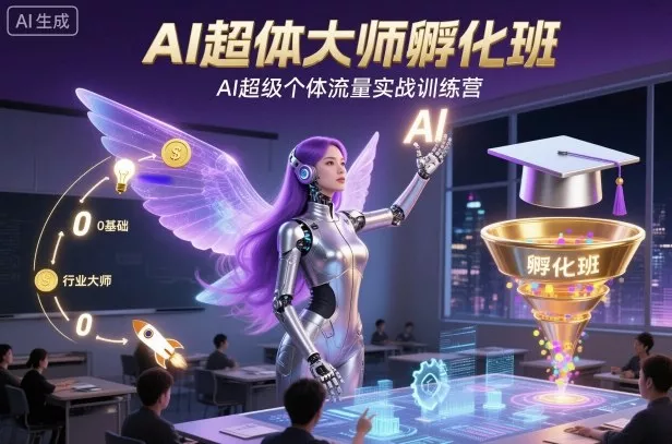 AI超体大师孵化班，AI超级个体流量实战训练营 - 付费阅读