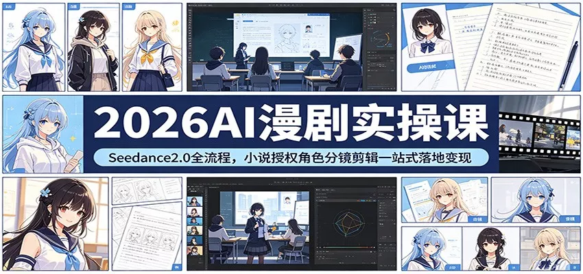 2026AI漫剧实操课：Seedance2.0全流程，小说授权角色分镜剪辑一站式落地变现 - 付费阅读