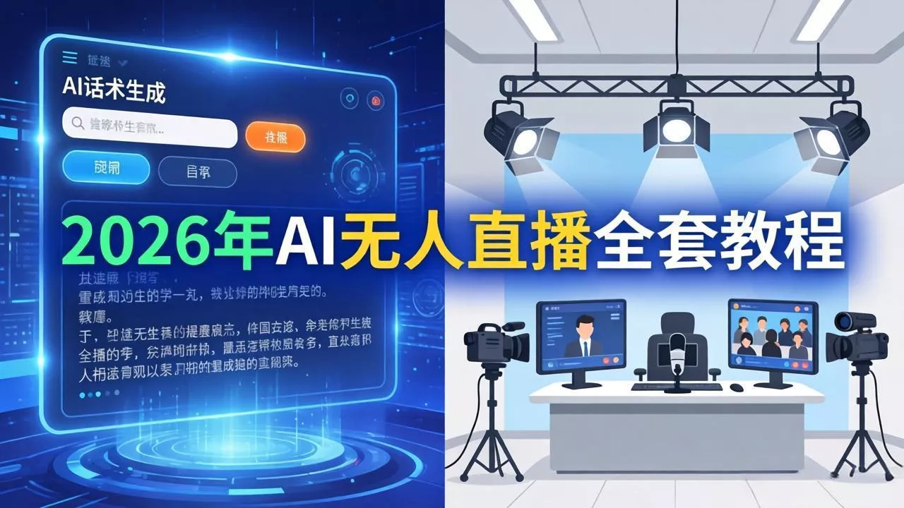 2026年AI无人直播全套教程：OBS安装+软件配置+直播间搭建+话术生成+一键开播实操 - 付费阅读