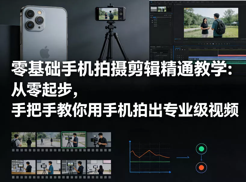 零基础手机拍摄剪辑精通教学：从零起步，手把手教你用手机拍出专业级视频 - 付费阅读