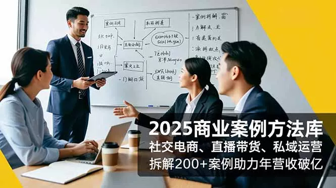 2025商业案例方法库，社交电商、直播带货、私域运营，拆解200+案例助力年营收破亿 - 付费阅读